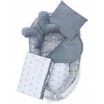 5 delni komplet Jukki Comfort Minky Gray stars